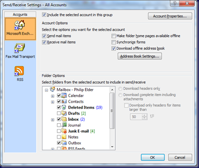 MPECS Inc. Blog: Outlook and Exchange – Send/Receive Settings ...